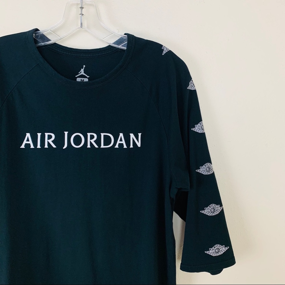 Michael Jordan Wings Logo 3/4 Sleeve Shirt Medium - Picture 3 of 9
